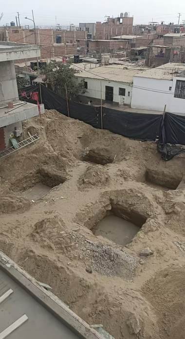 Excavación, zapatas y muros de contención — obra ejecutada por Conjorsac