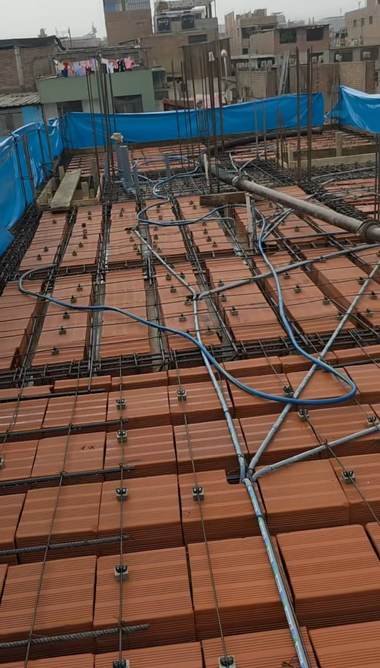 Losa aligerada con ladrillo de techo — obra ejecutada por Conjorsac