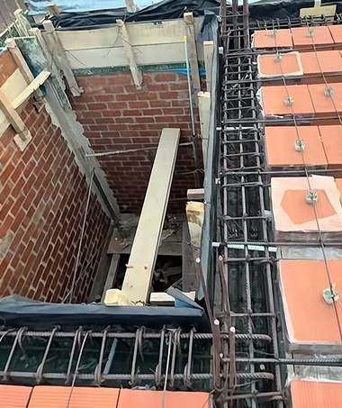 Losa aligerada con ladrillo de techo — obra ejecutada por Conjorsac